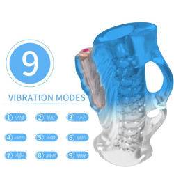 SuckMeToys Masturbateur Vibrant Blue Freeze